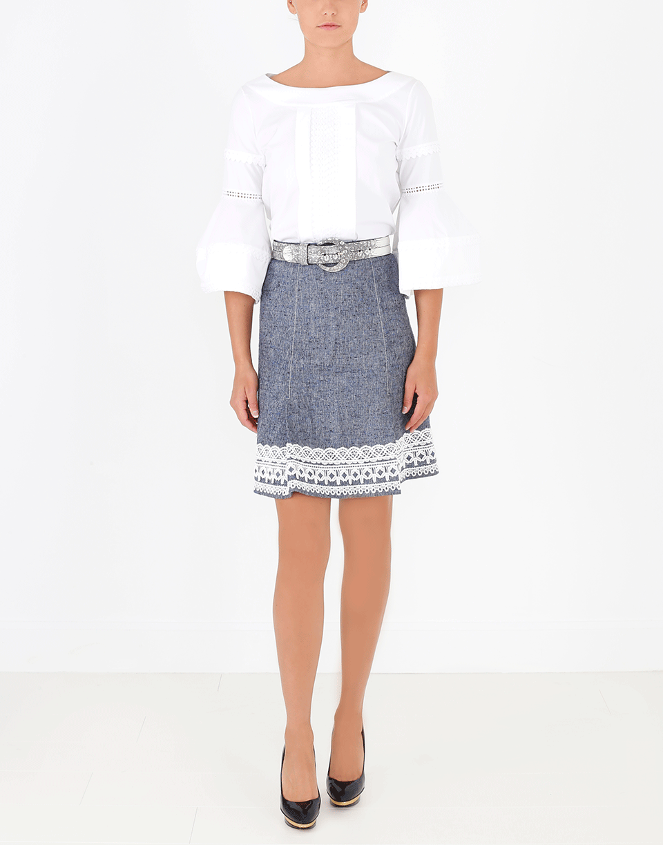 OSCAR DE LA RENTA-Bell Sleeve Blouse-
