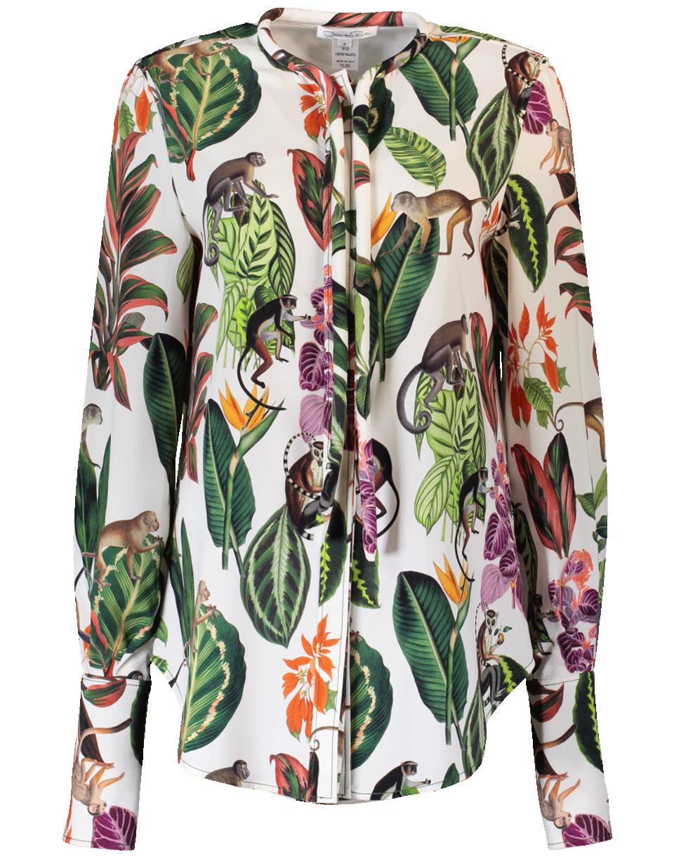 OSCAR DE LA RENTA-Jungle Print Blouse-