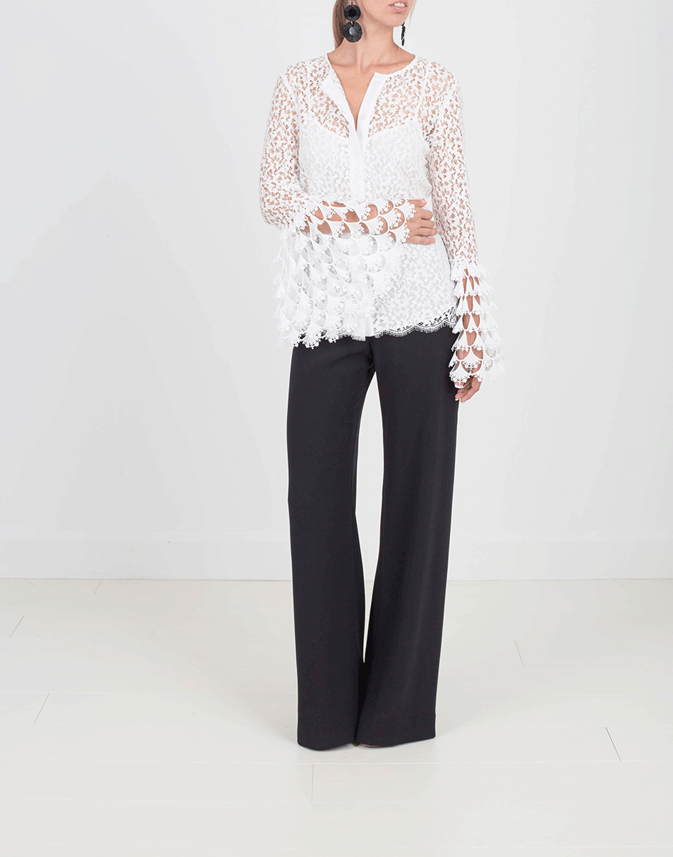 OSCAR DE LA RENTA-Lace Blouse With Camisole-