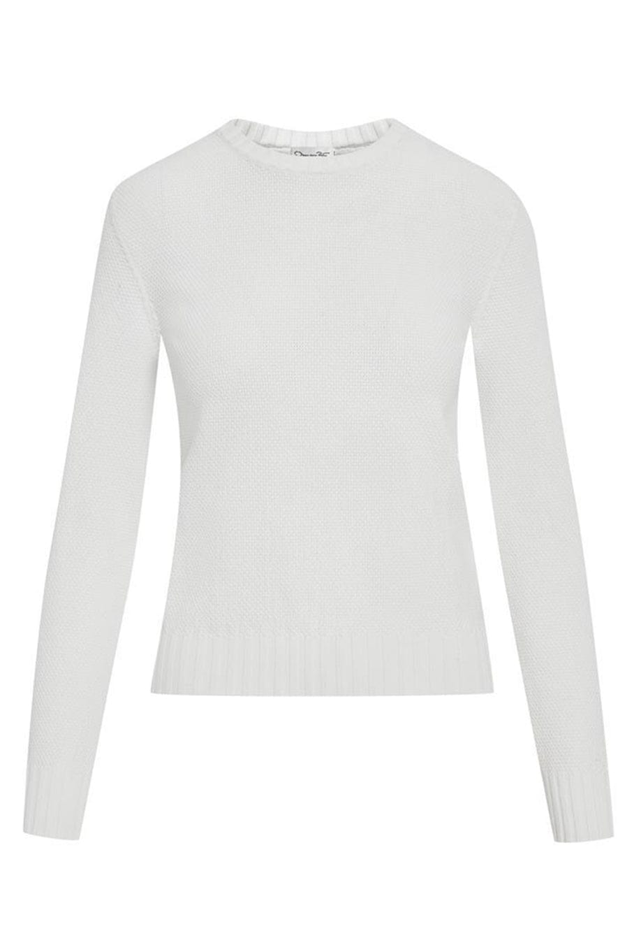 OSCAR DE LA RENTA-Long Sleeve Magnolia Guipure Boatneck Pullover-WHITE