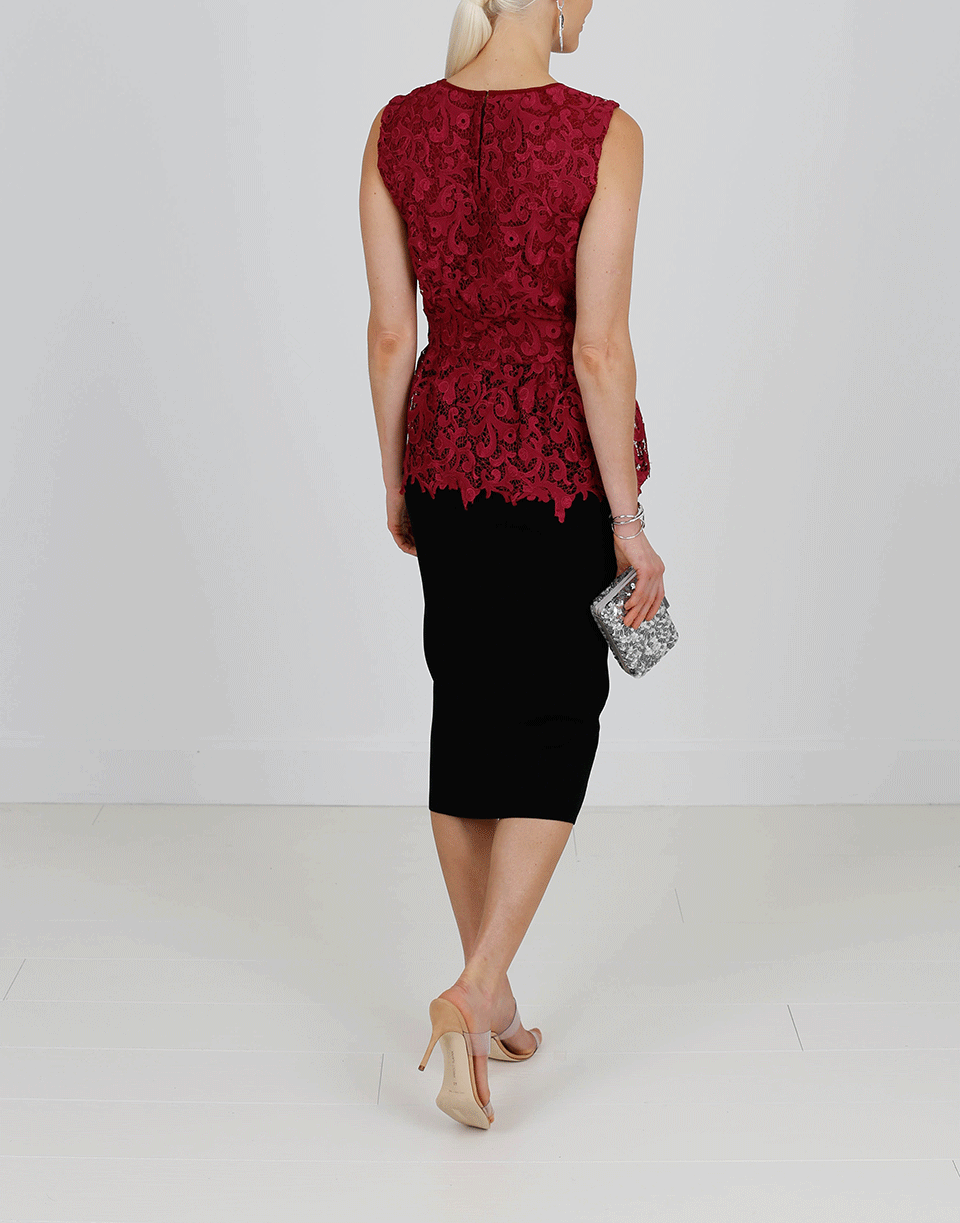 OSCAR DE LA RENTA-Lace Top-