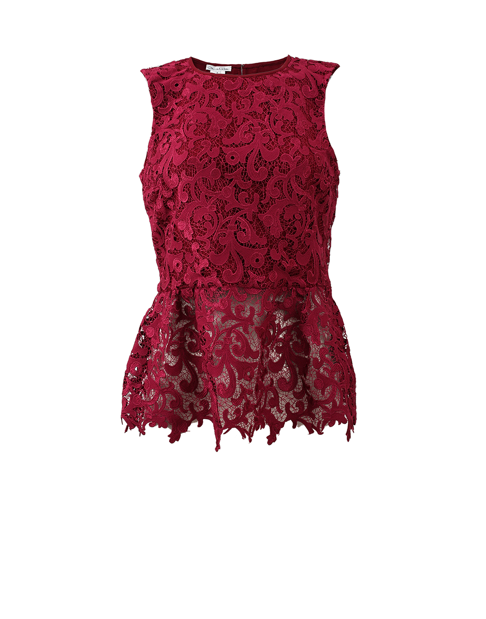 OSCAR DE LA RENTA-Lace Top-