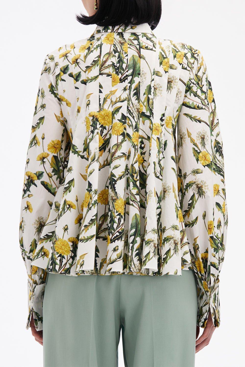 OSCAR DE LA RENTA-Dandelion Blouse-YLW/IVOR