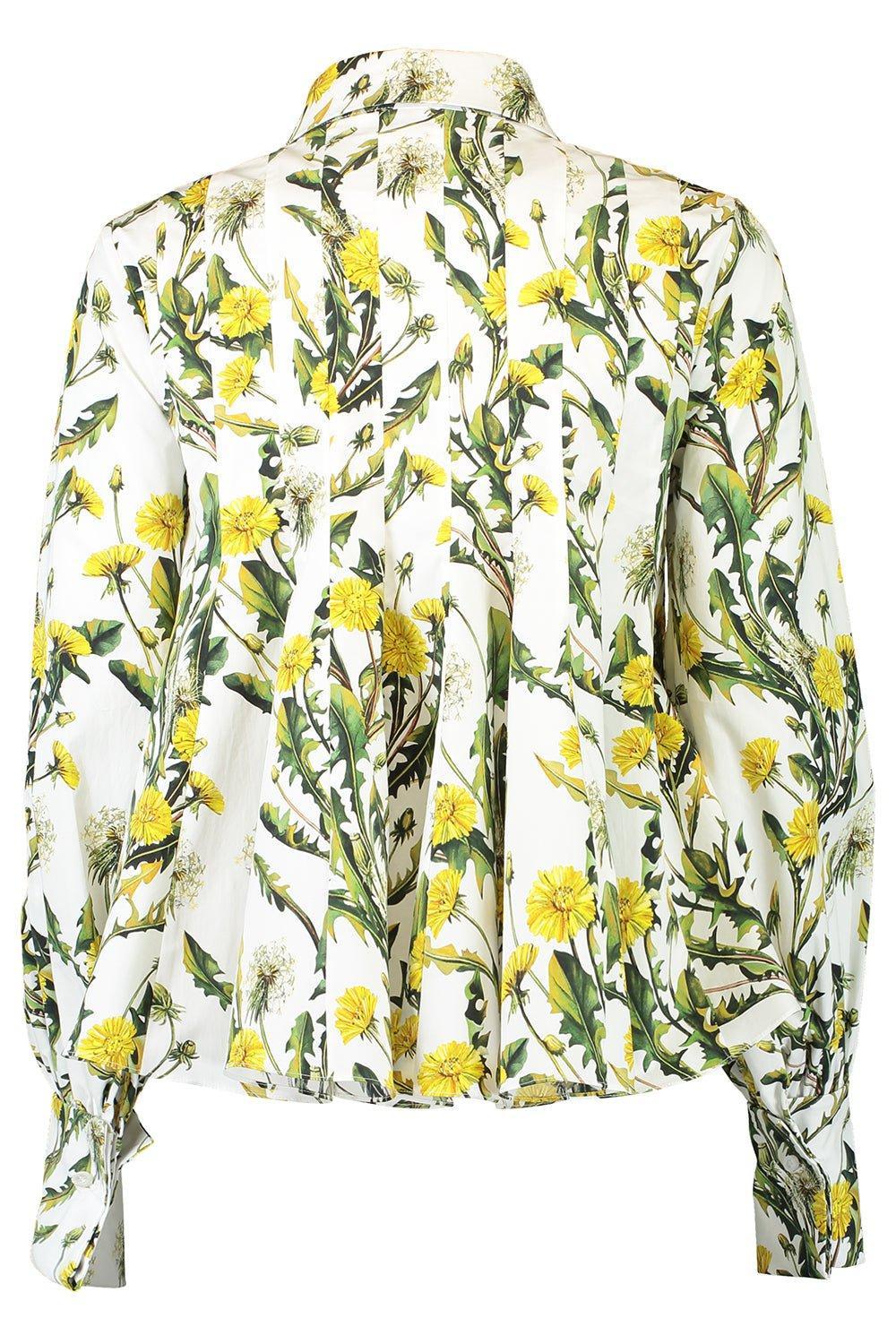 OSCAR DE LA RENTA-Dandelion Blouse-YLW/IVOR