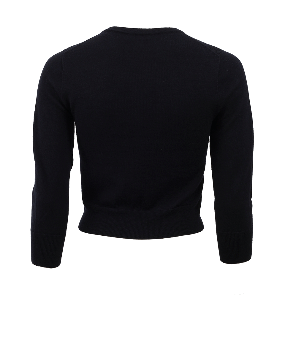 OSCAR DE LA RENTA-Classic Cropped Cardigan-