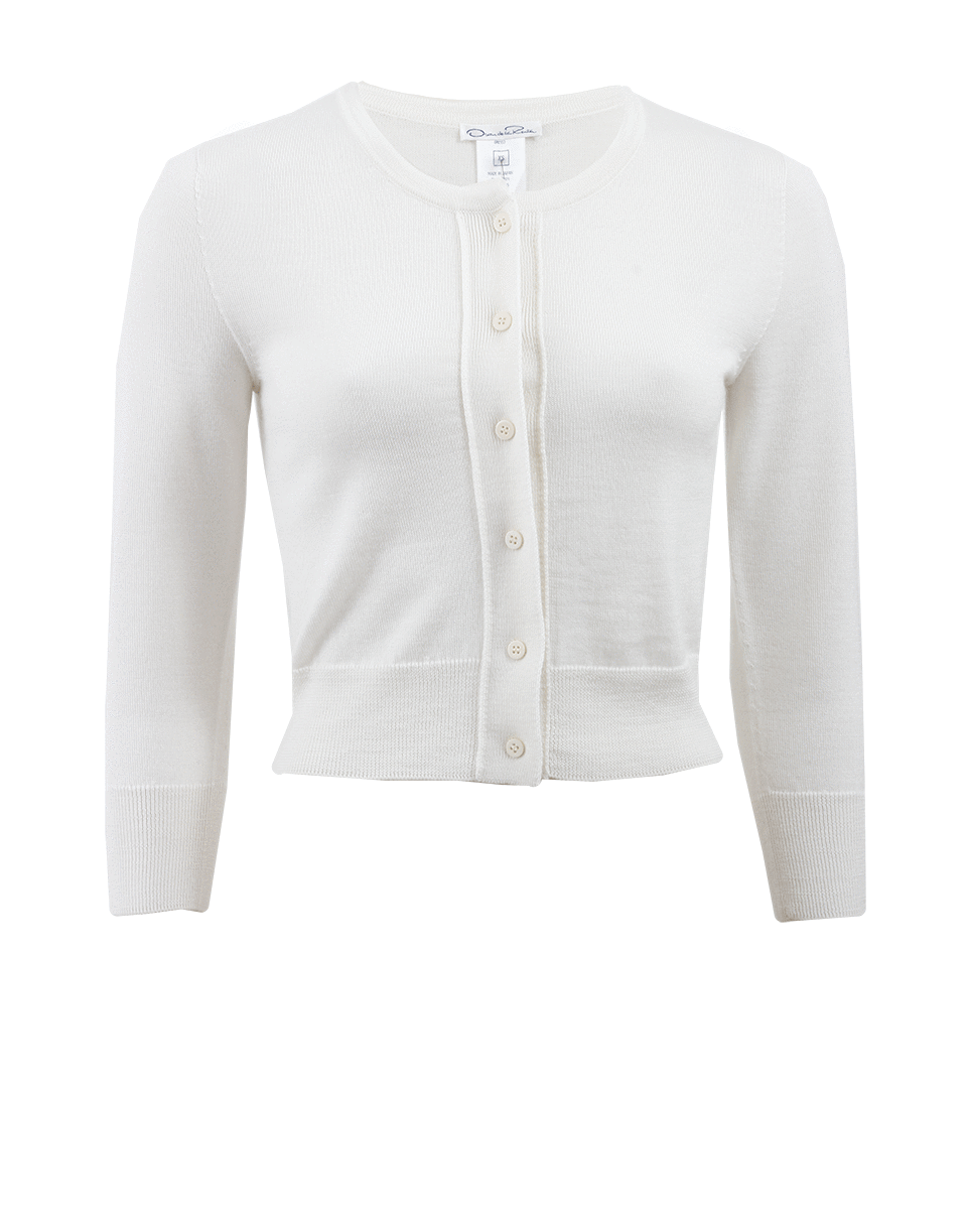 OSCAR DE LA RENTA-Classic Cropped Cardigan-