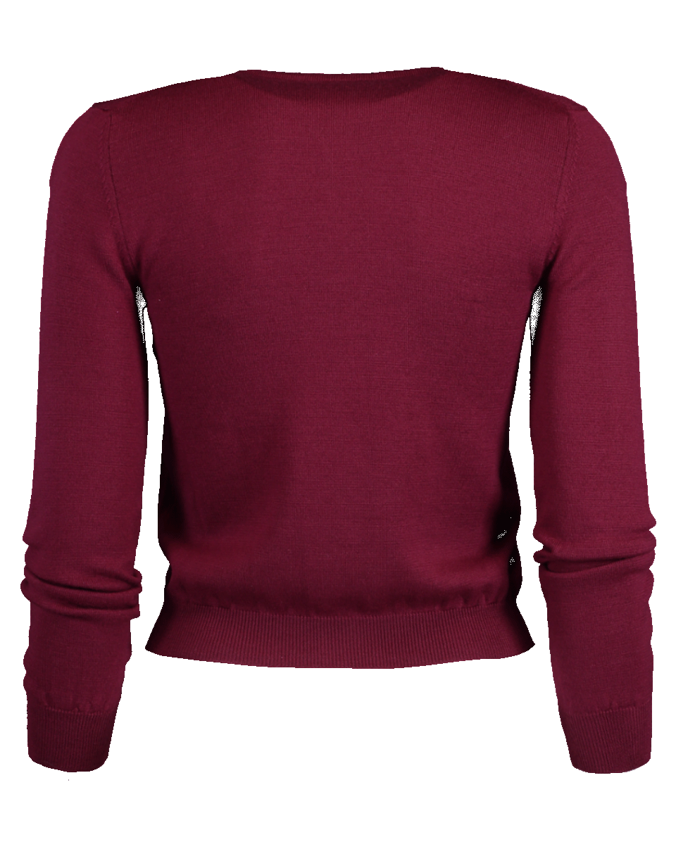 OSCAR DE LA RENTA-Embroidered Crewneck Cardigan-