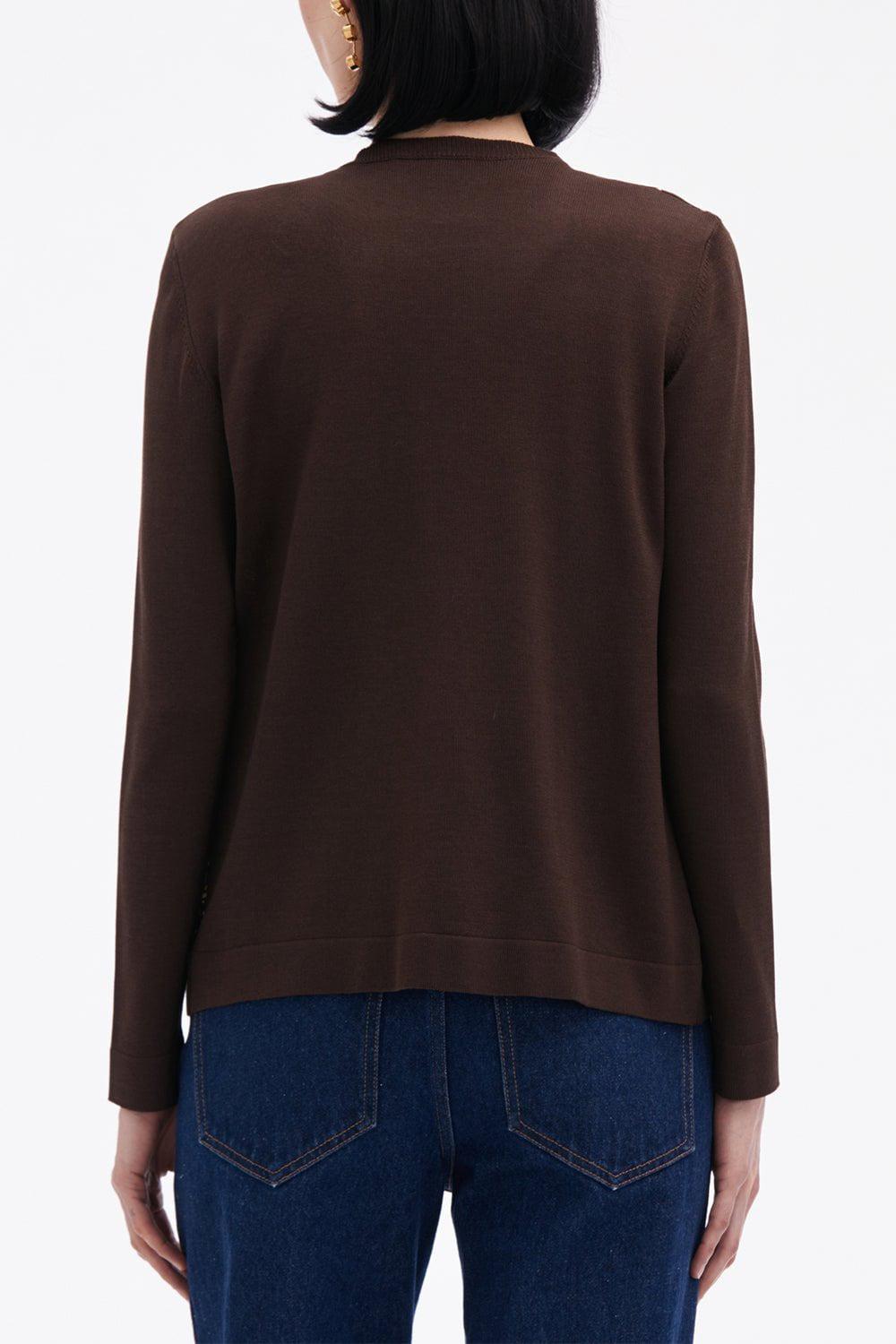 OSCAR DE LA RENTA-Oscar Chain Inset Cardigan-