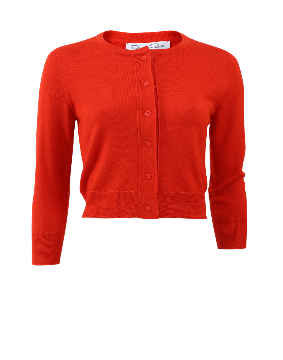 OSCAR DE LA RENTA-Cropped Cardigan-