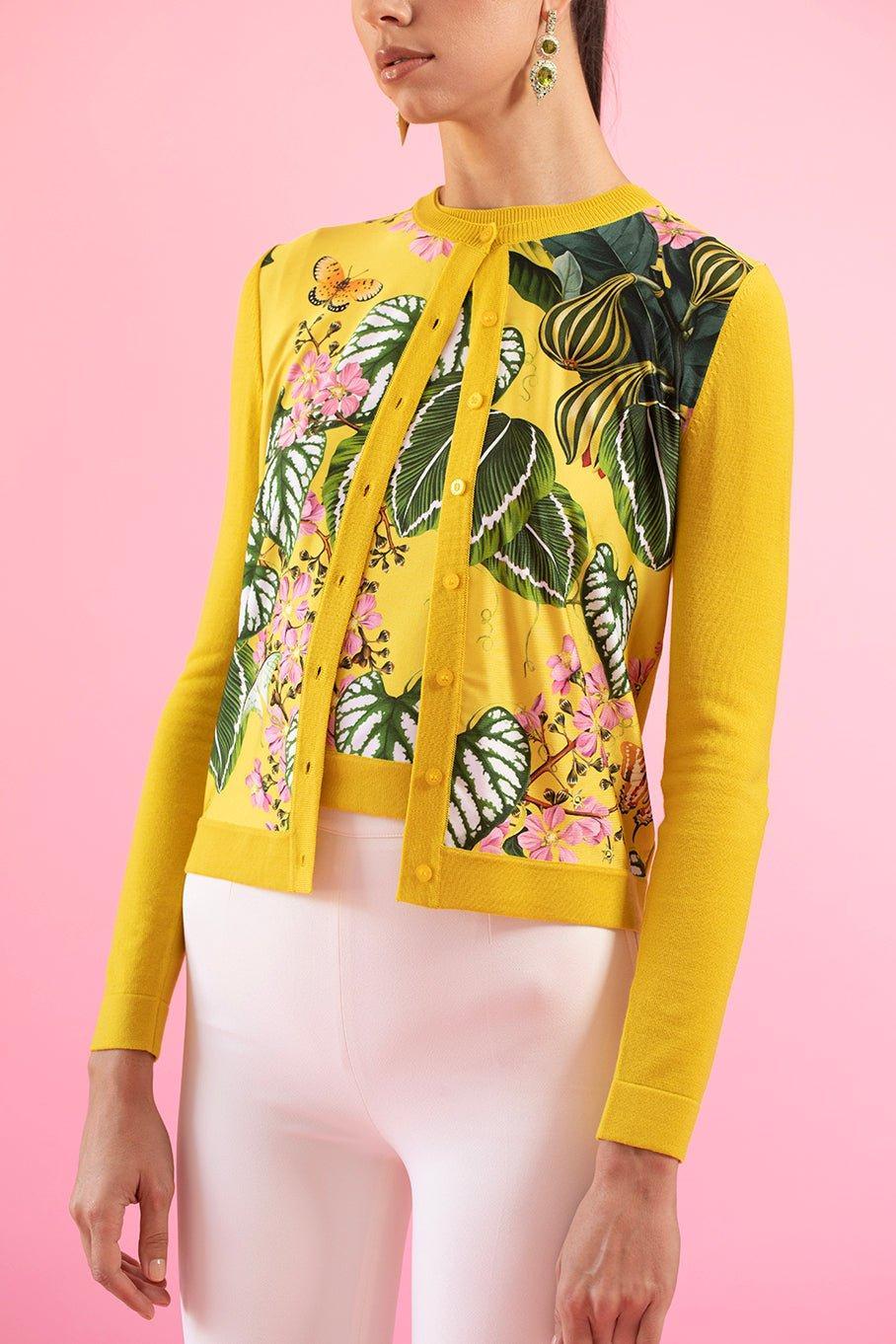 OSCAR DE LA RENTA-Mixed Botanical Inset-