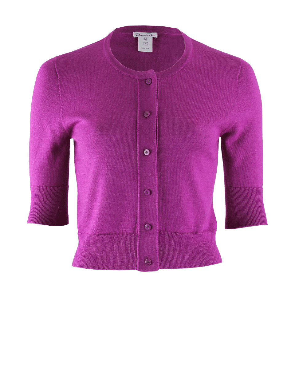OSCAR DE LA RENTA-Cashmere Crop Cardigan-