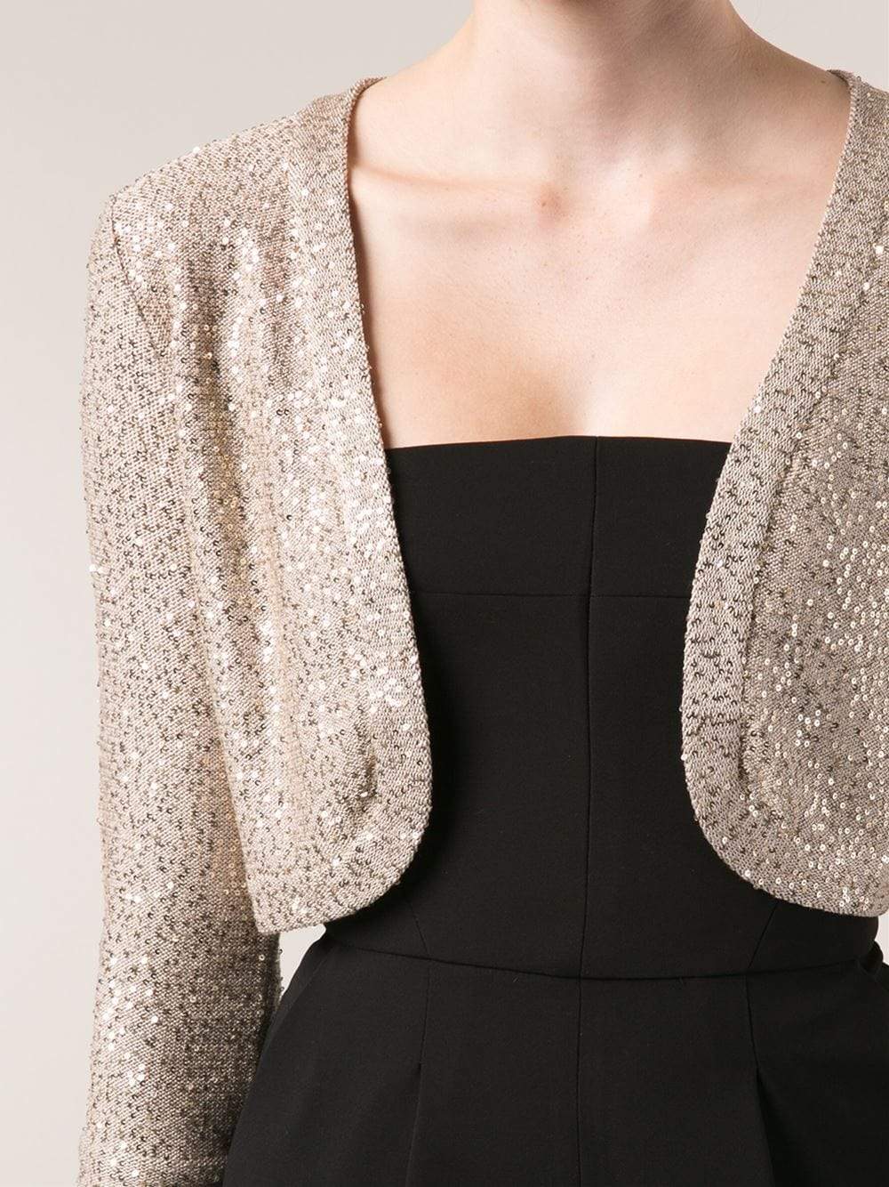 OSCAR DE LA RENTA-Sequin Bolero-