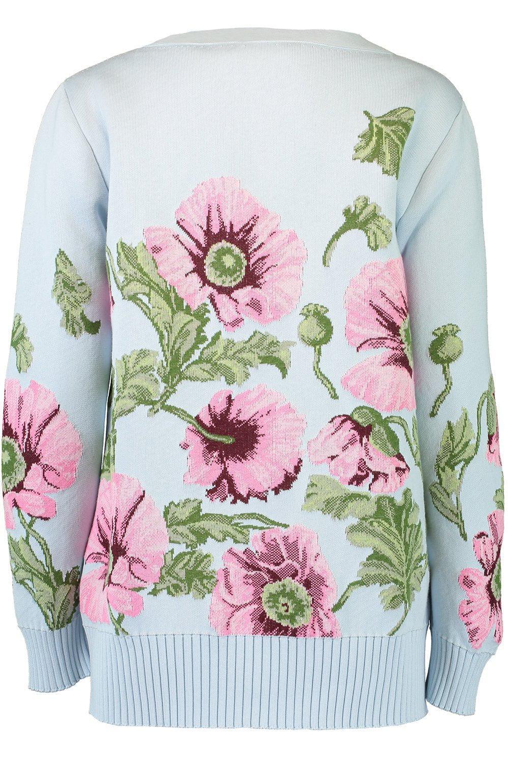 OSCAR DE LA RENTA-Poppies Long Cardigan-