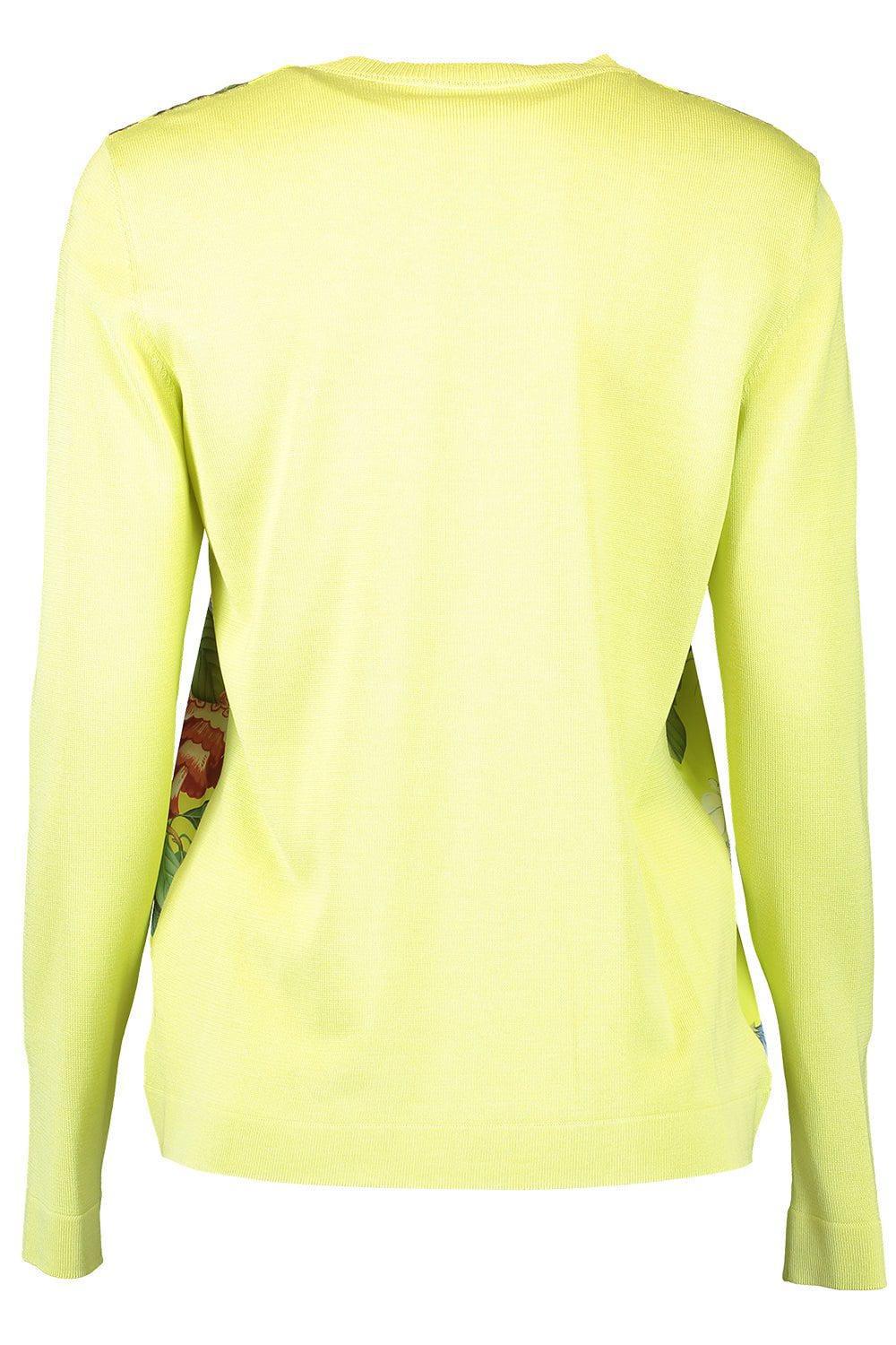 OSCAR DE LA RENTA-Floral Fauna Inset Cardigan-NEONYLWM