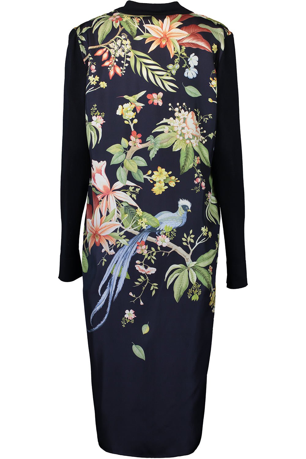 OSCAR DE LA RENTA-Long Sleeve Floral Cardigan-