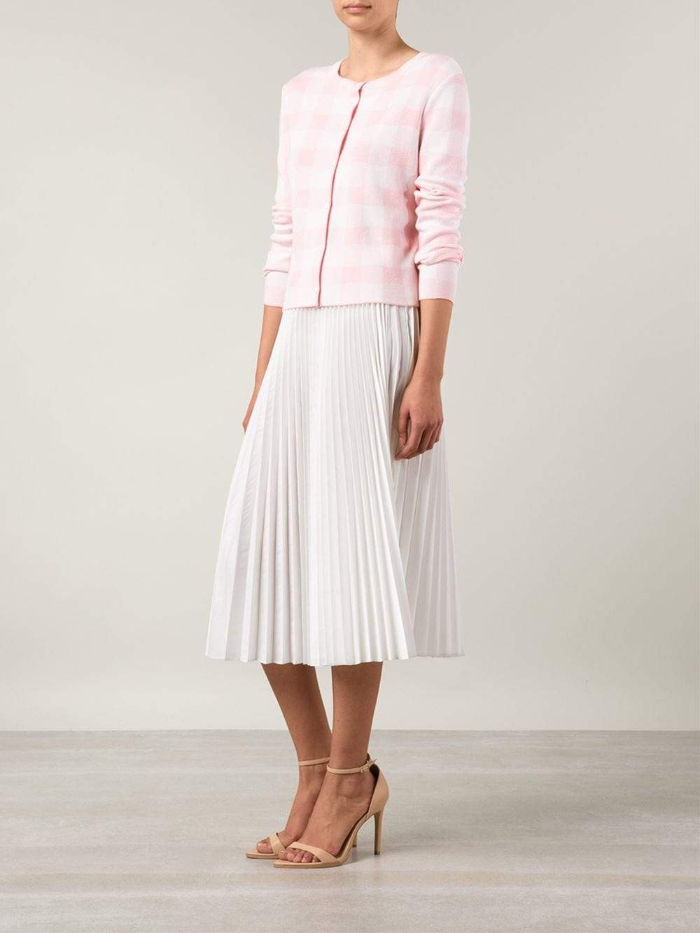 OSCAR DE LA RENTA-Buffalo Check Cardigan-