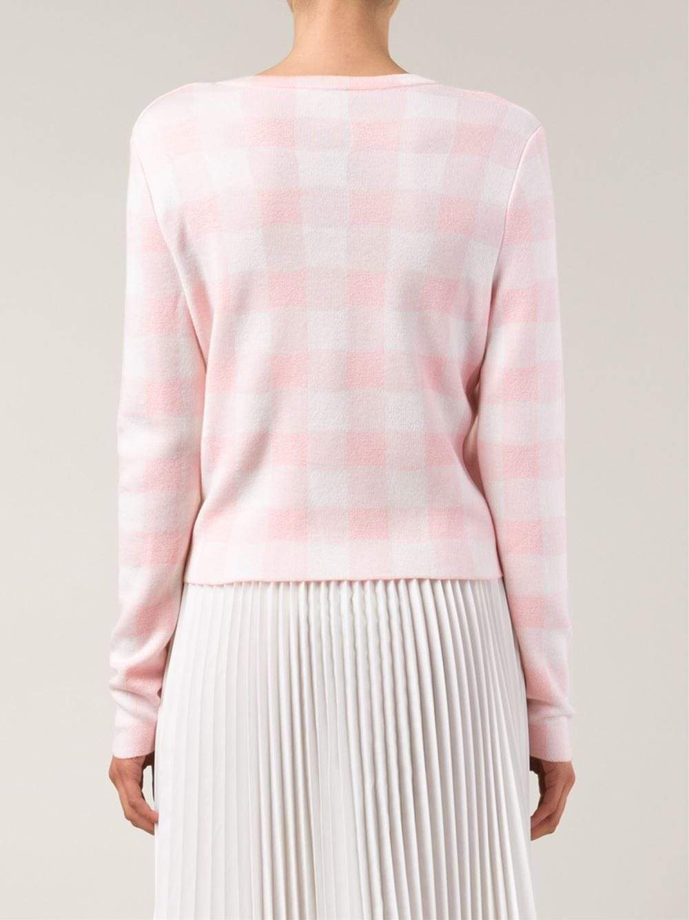 OSCAR DE LA RENTA-Buffalo Check Cardigan-