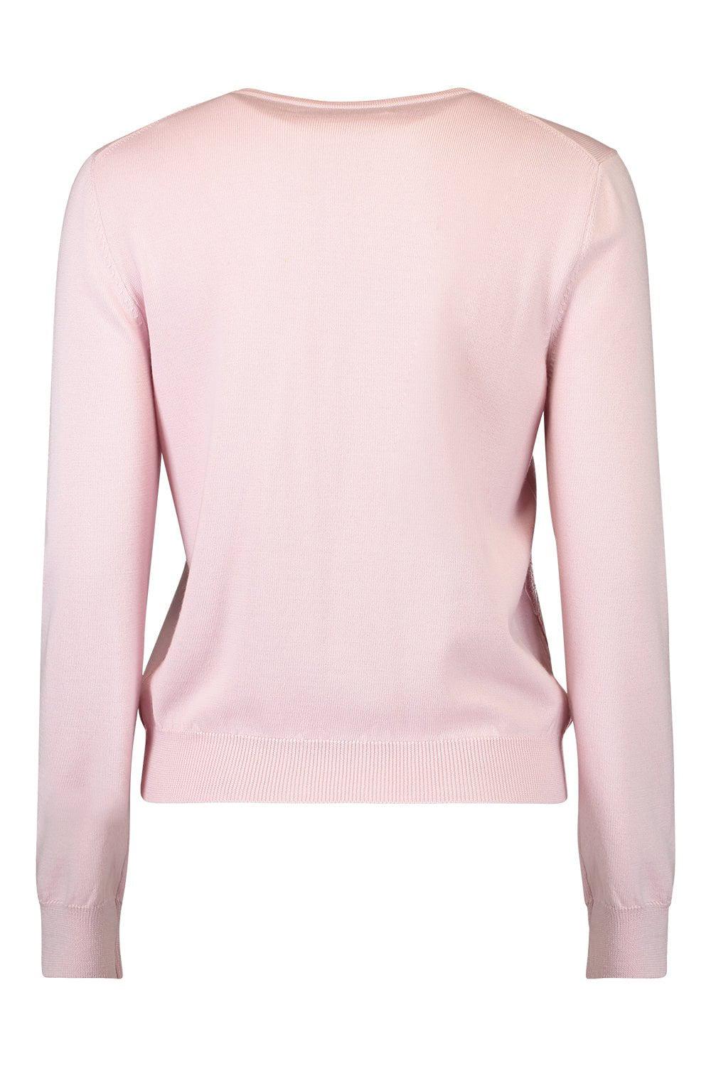 OSCAR DE LA RENTA-Painted Poppies Embroidered Cardigan-