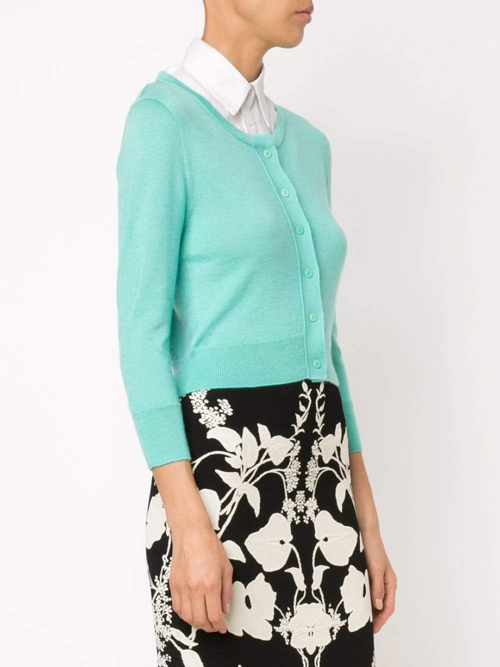 OSCAR DE LA RENTA-Cropped Cardigan-