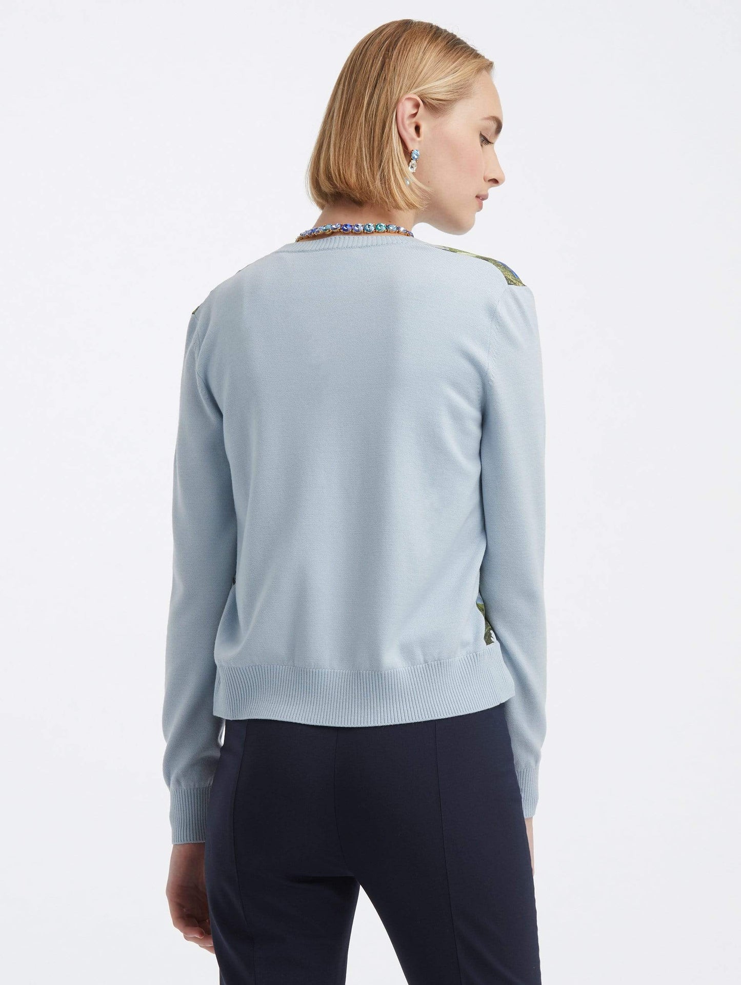 OSCAR DE LA RENTA-Floral Field Cardi-