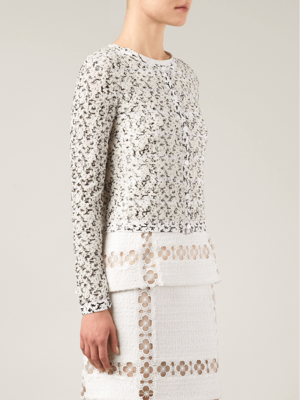 OSCAR DE LA RENTA-Tweed Cardigan-