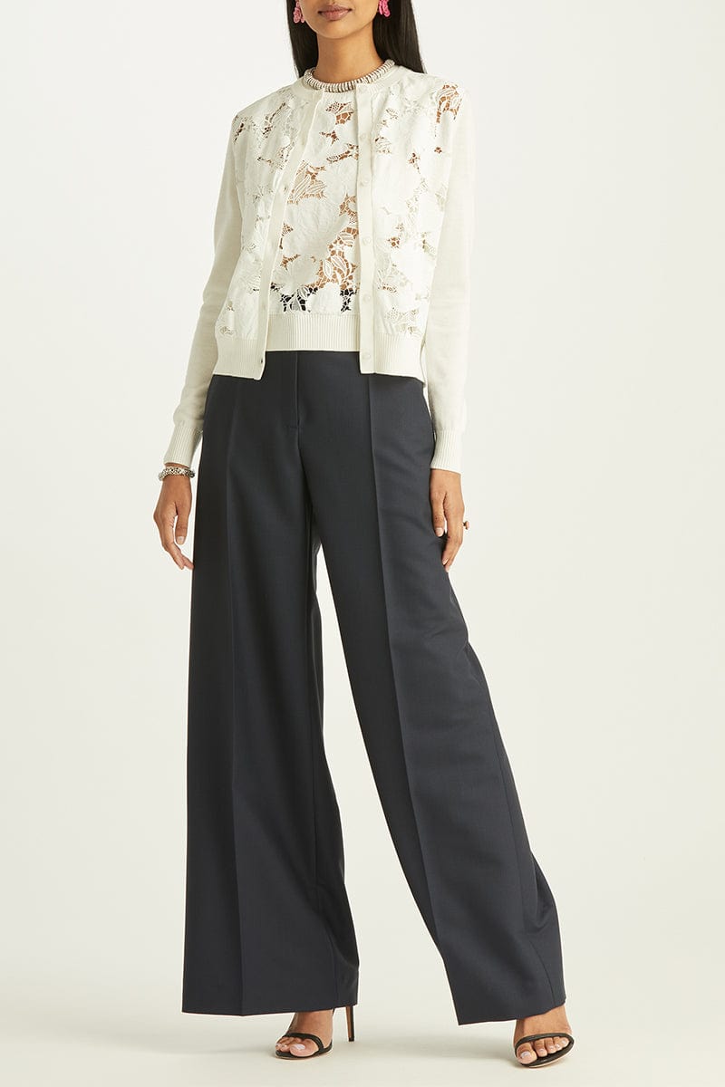 OSCAR DE LA RENTA-Magnolia Guipure Lace Cardigan-