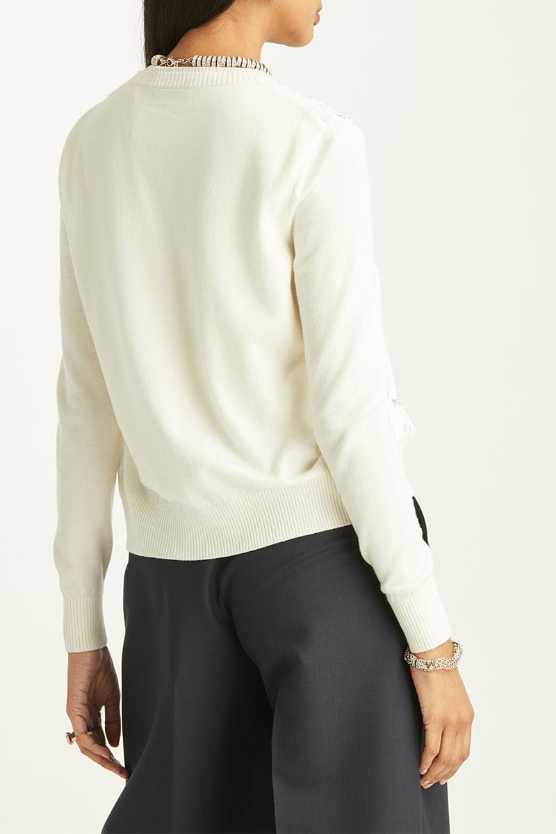 OSCAR DE LA RENTA-Magnolia Guipure Lace Cardigan-