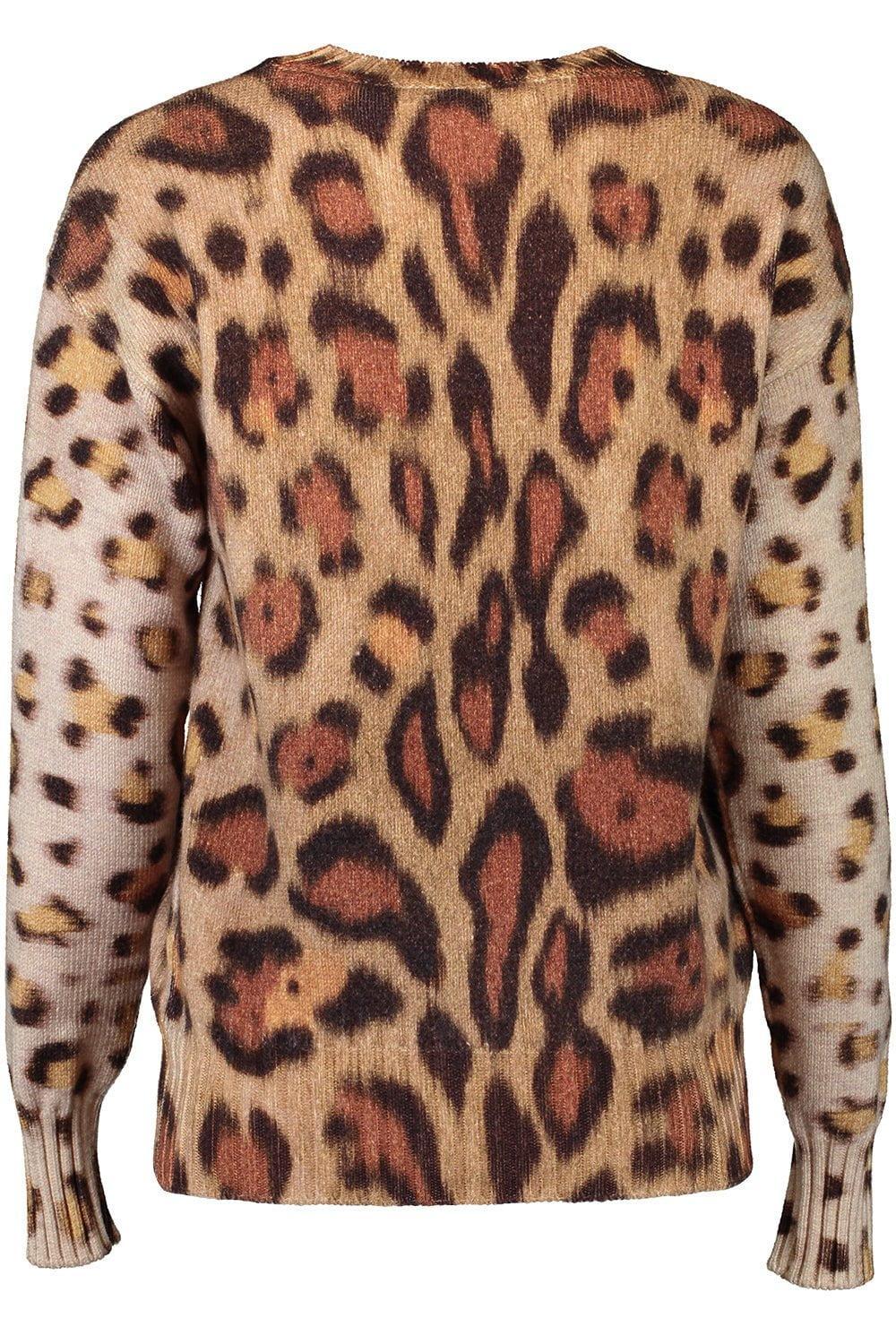 OSCAR DE LA RENTA-Long Sleeve Jaguar Printed Pullover-