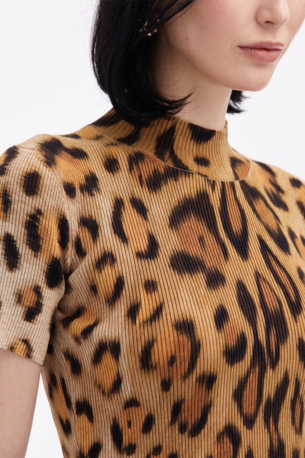 OSCAR DE LA RENTA-Short Sleeve Jaguar Pullover-