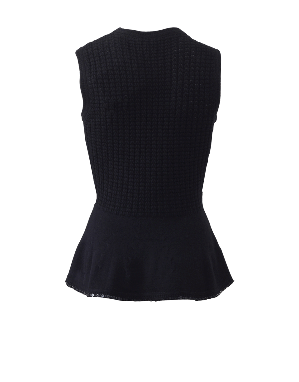OSCAR DE LA RENTA-Peplum Sequin Knit-