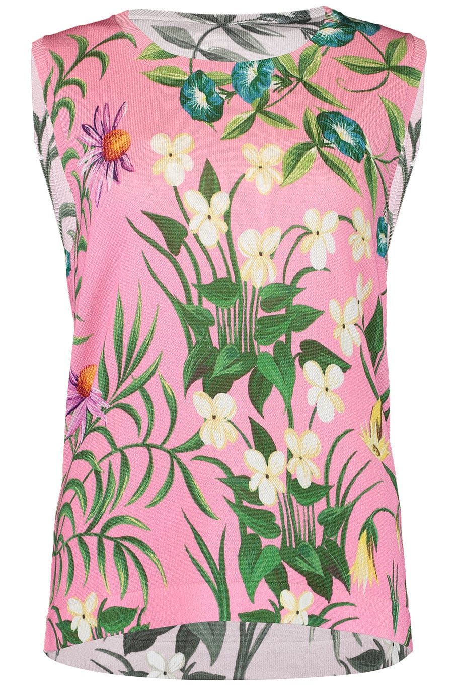 OSCAR DE LA RENTA-Floral Tapestry Printed Tank-