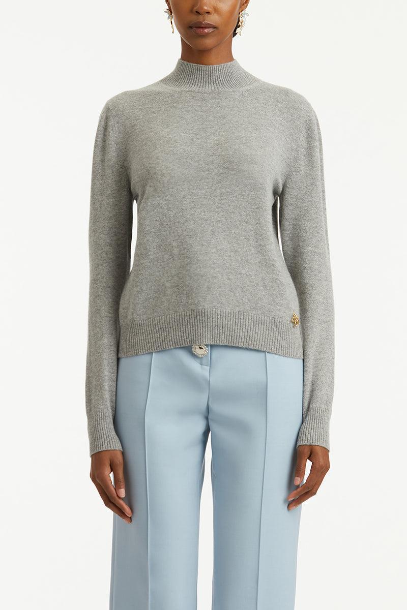 Scarf Mockneck Pullover-MELGGREY-S-CLOTHINGTOPKNITS-OSCAR DE LA RENTA