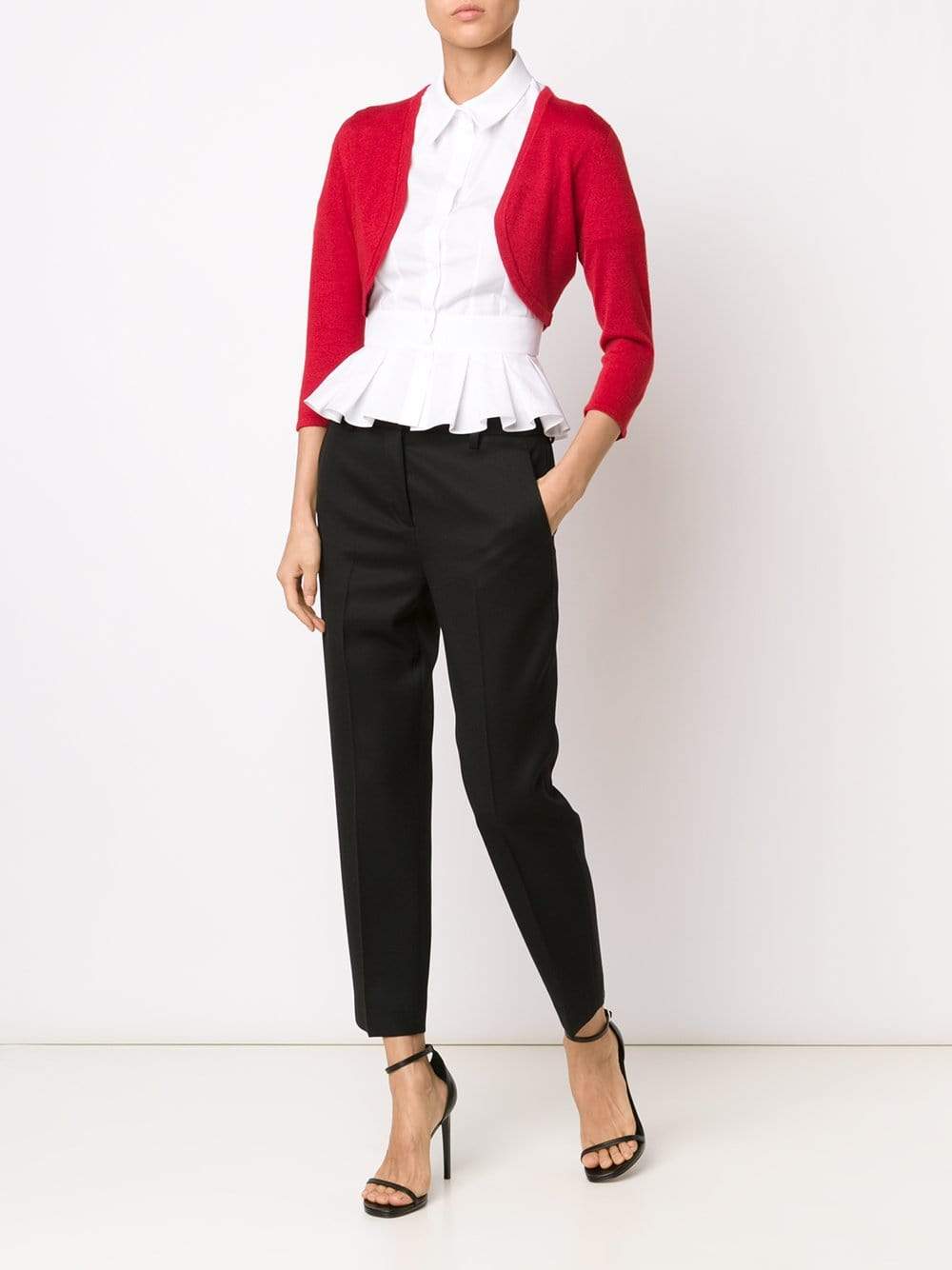 OSCAR DE LA RENTA-Three-Quarter Sleeve Bolero-