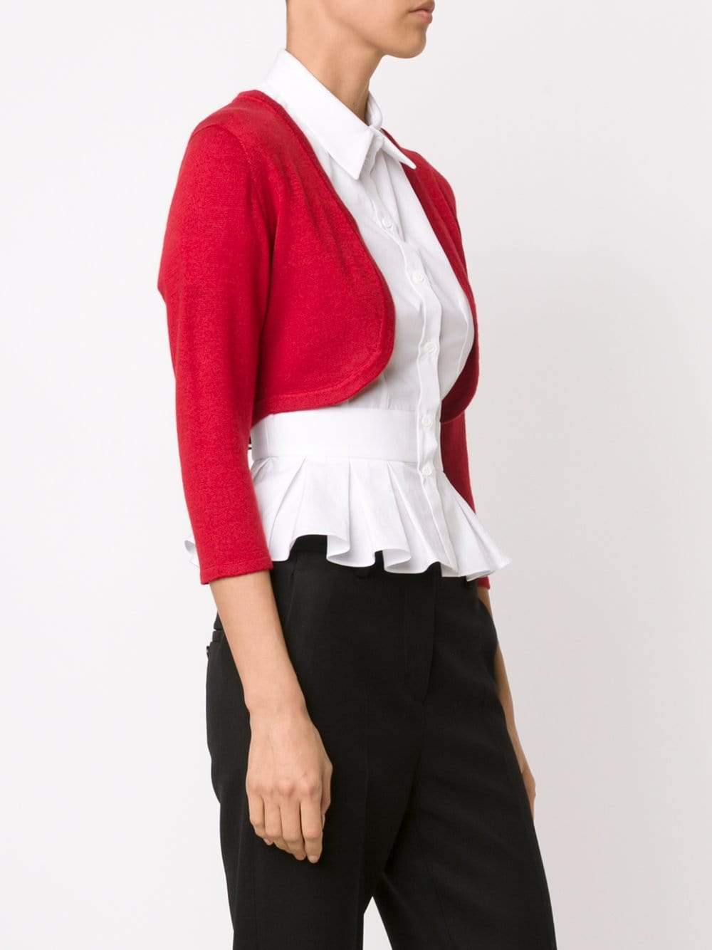 OSCAR DE LA RENTA-Three-Quarter Sleeve Bolero-