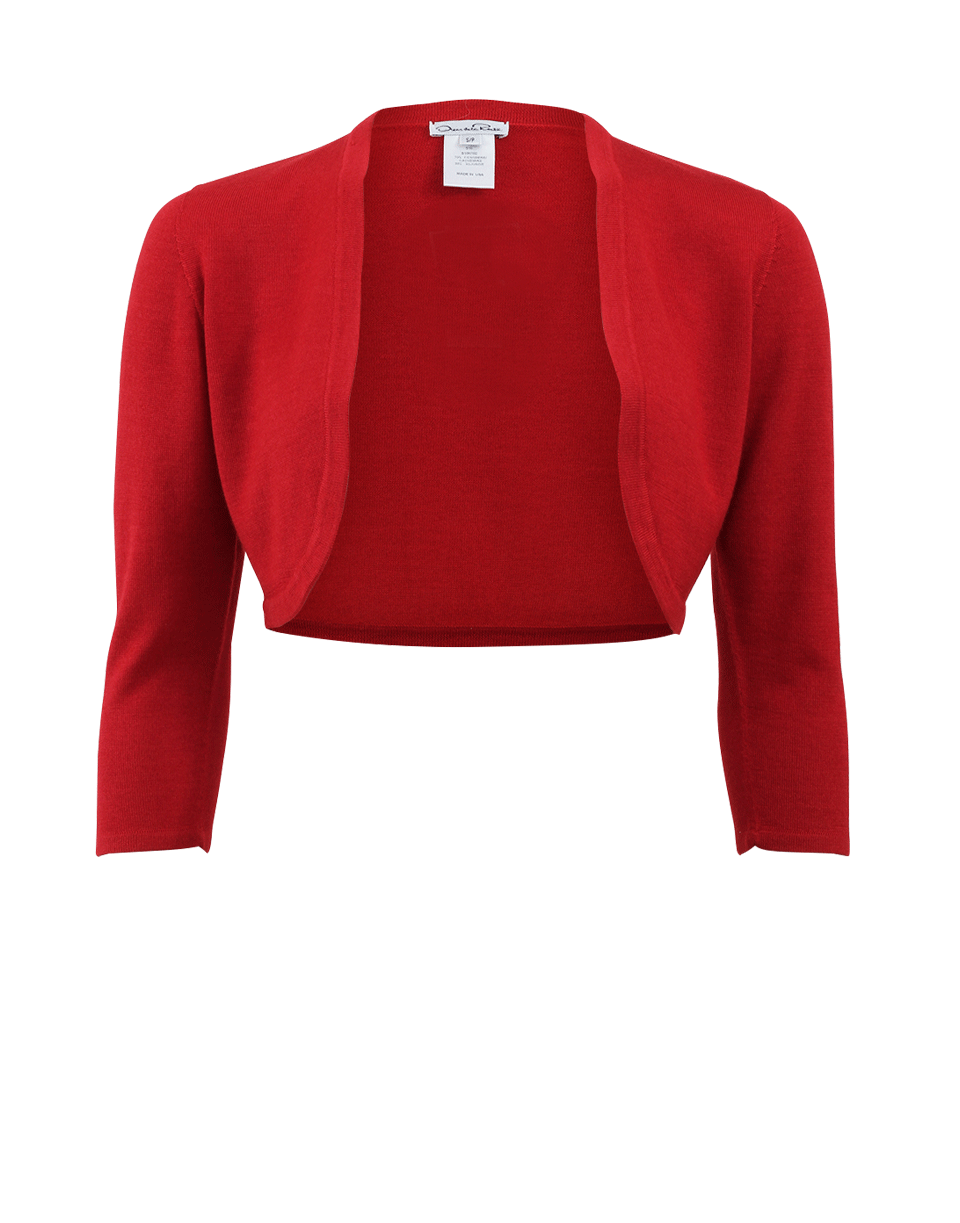 OSCAR DE LA RENTA-Three-Quarter Sleeve Bolero-