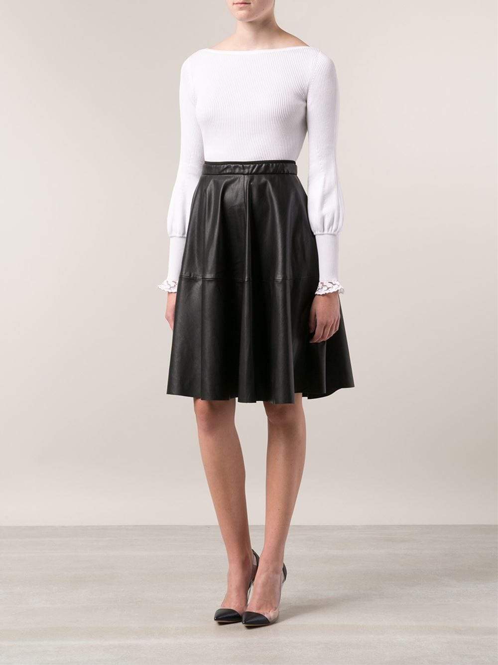 OSCAR DE LA RENTA-Bateau Neck Knit Top-