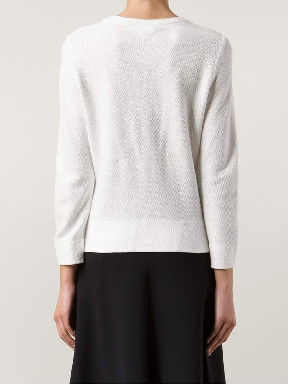 OSCAR DE LA RENTA-Lace Front Pullover-