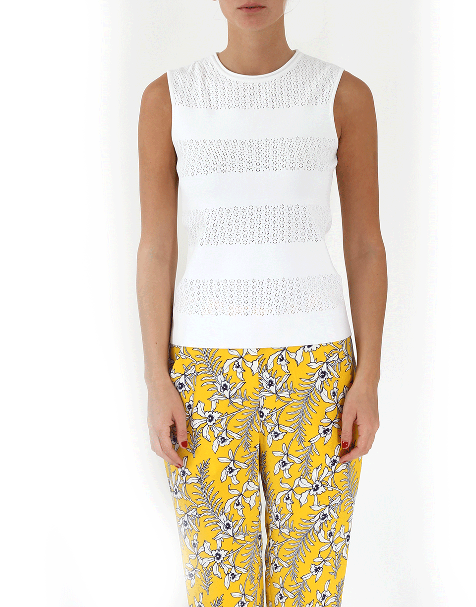 OSCAR DE LA RENTA-Lace Stitch Tank-