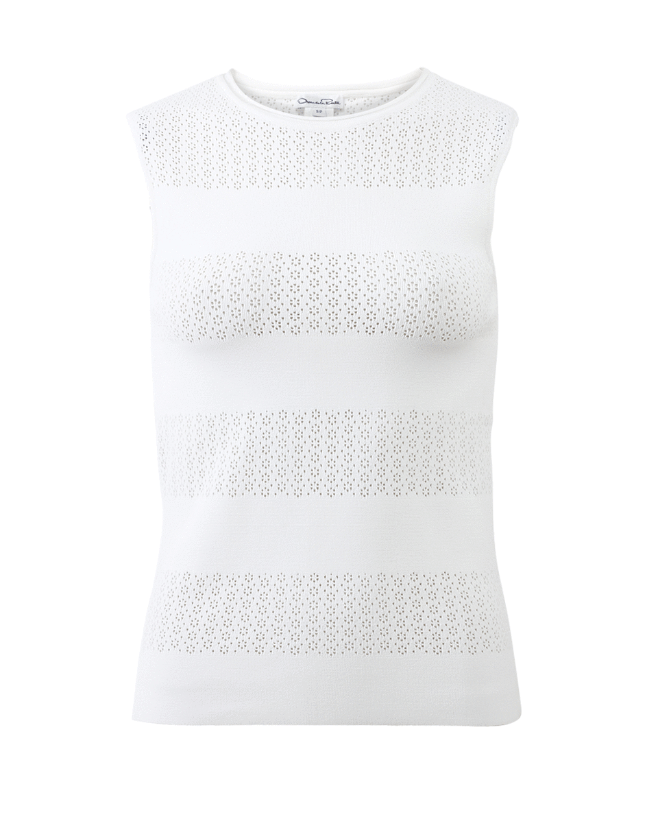 OSCAR DE LA RENTA-Lace Stitch Tank-