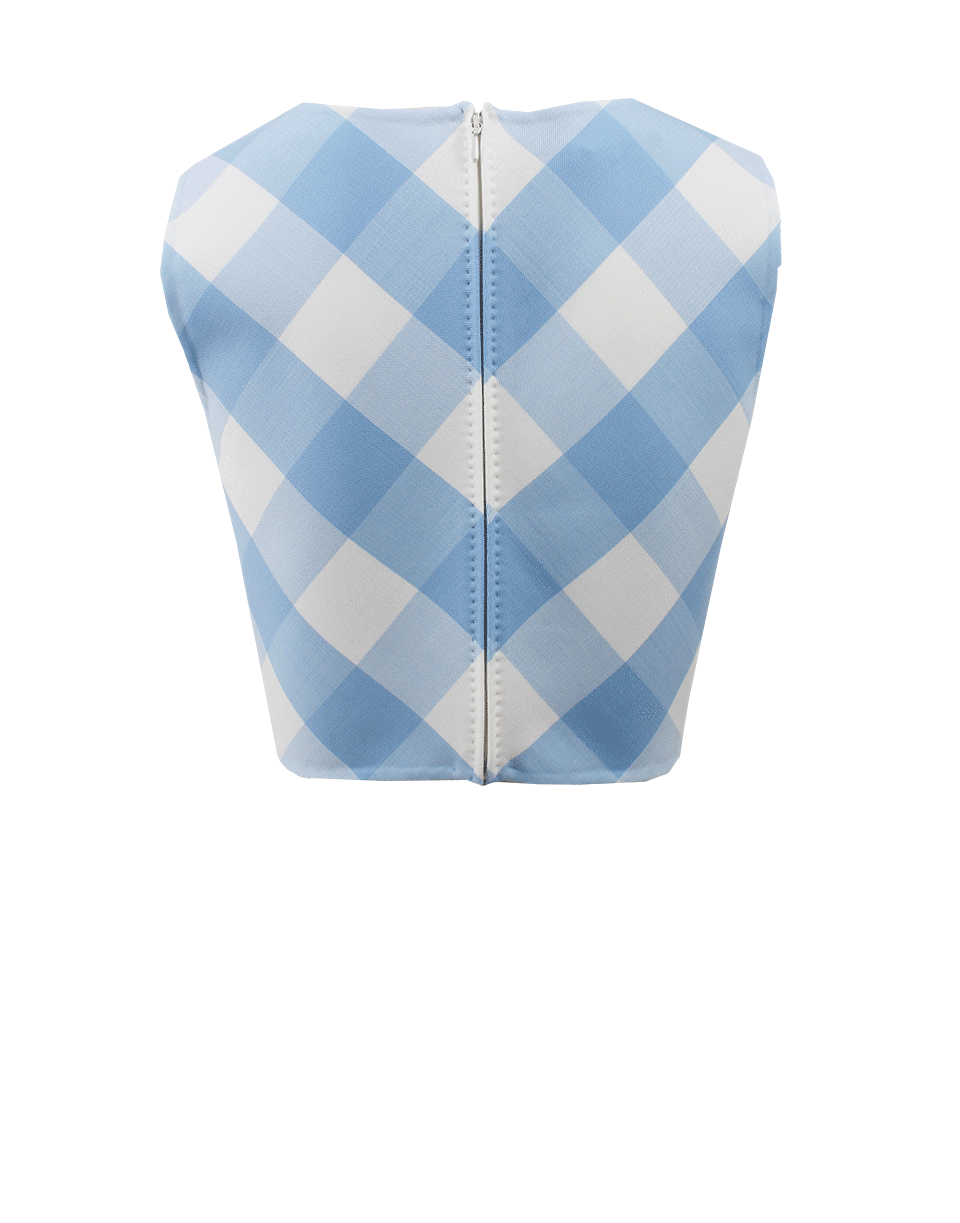 OSCAR DE LA RENTA-Buffalo Check Crop Top-WEDGEWD
