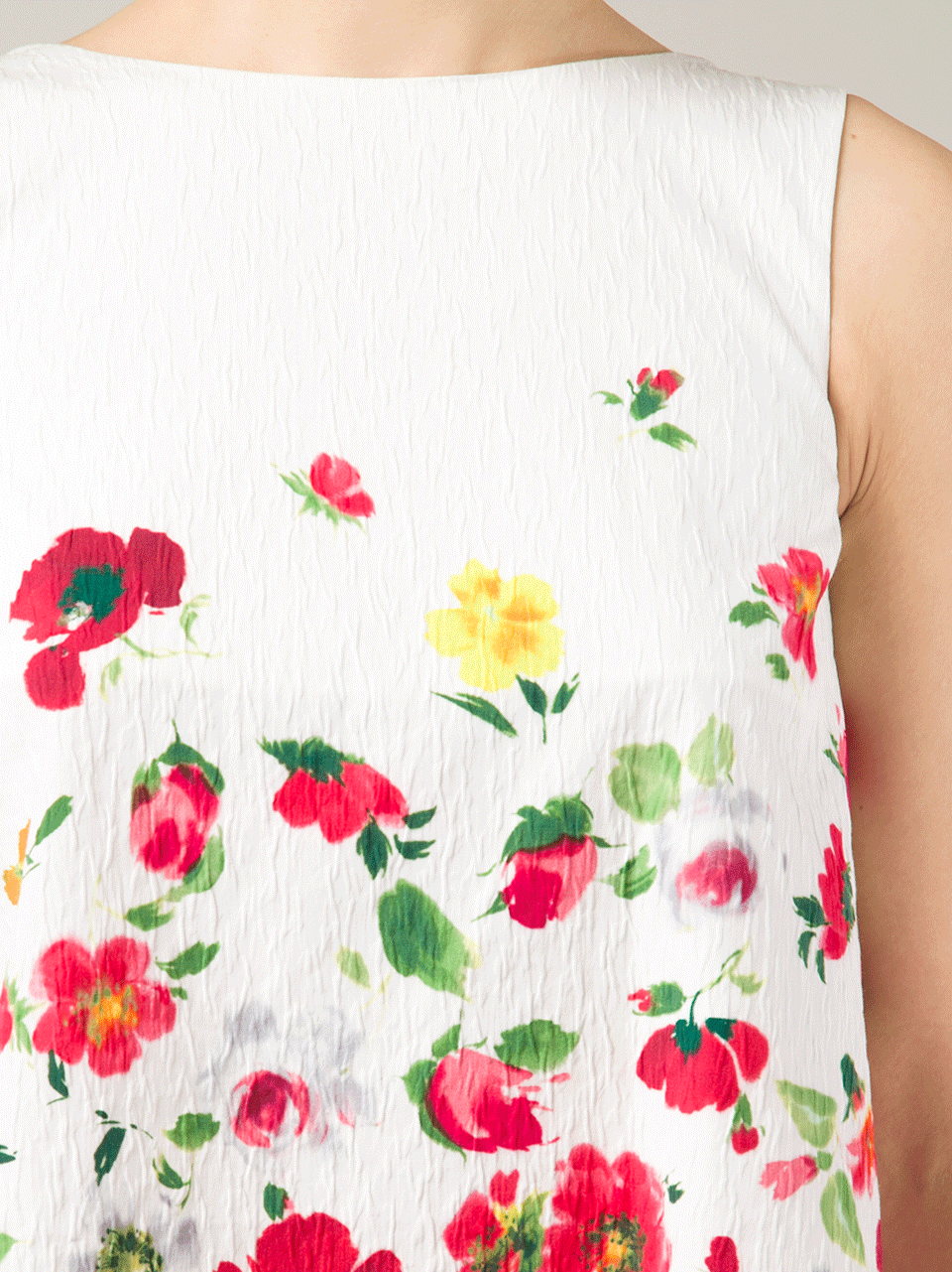 OSCAR DE LA RENTA-Watteau Back Floral Blouse-