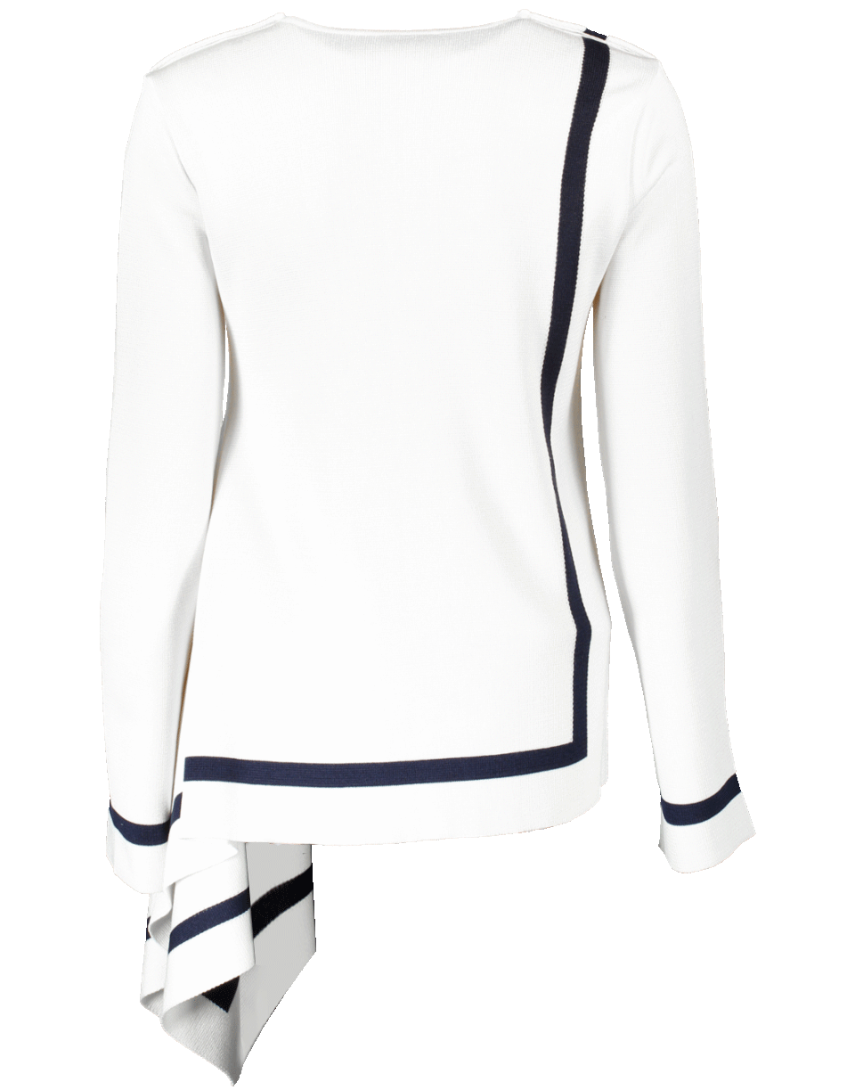OSCAR DE LA RENTA-Knit Top With Trim-