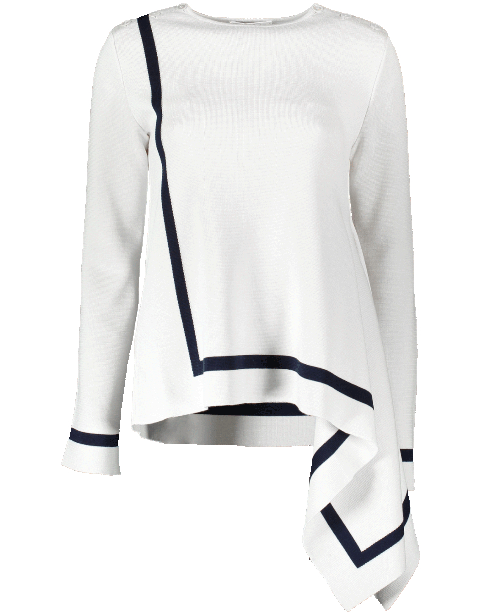 OSCAR DE LA RENTA-Knit Top With Trim-