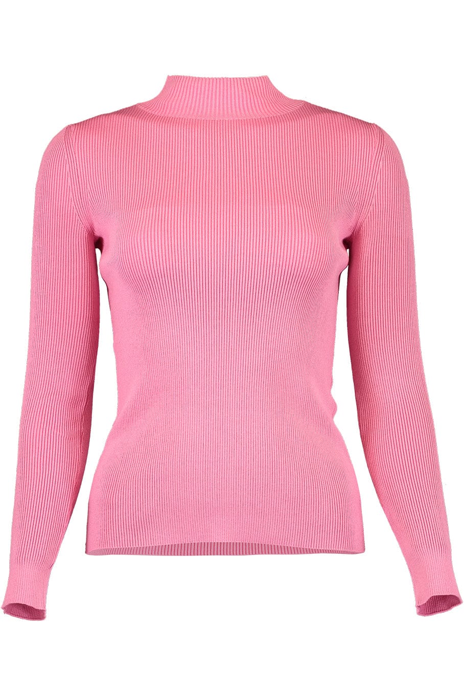 OSCAR DE LA RENTA-Mock Neck Long Sleeve Silk Pullover-