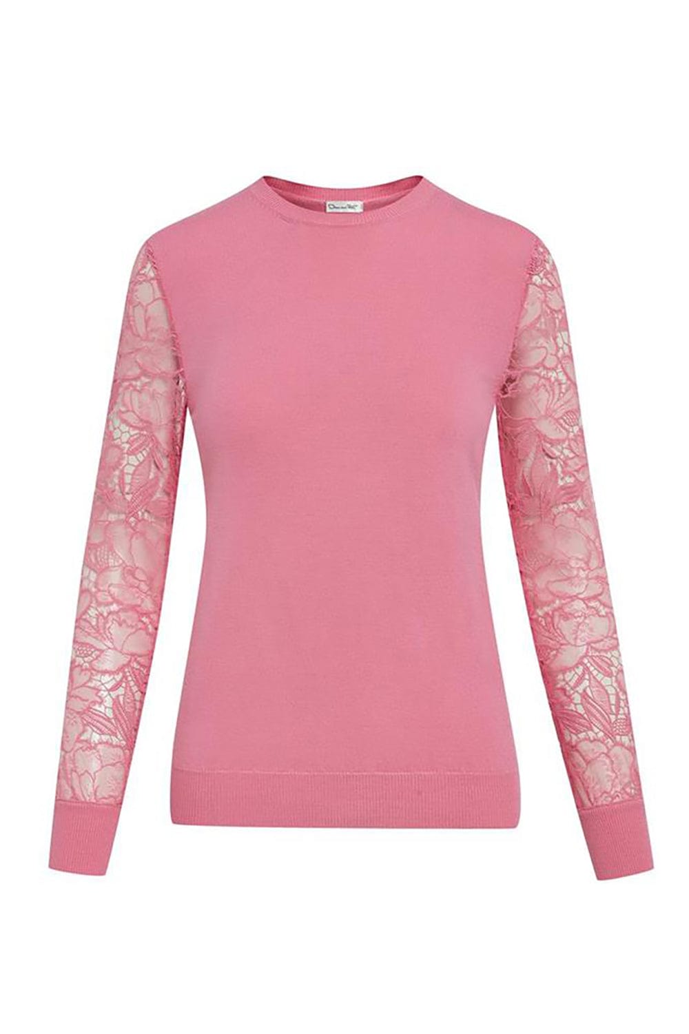 OSCAR DE LA RENTA-Lace Sleeve Pullover-