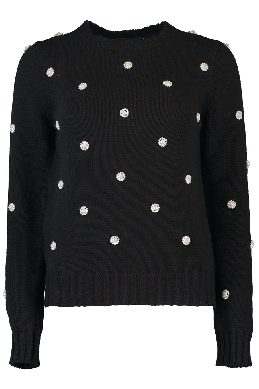 OSCAR DE LA RENTA-Pearl Embroidered Pullover-