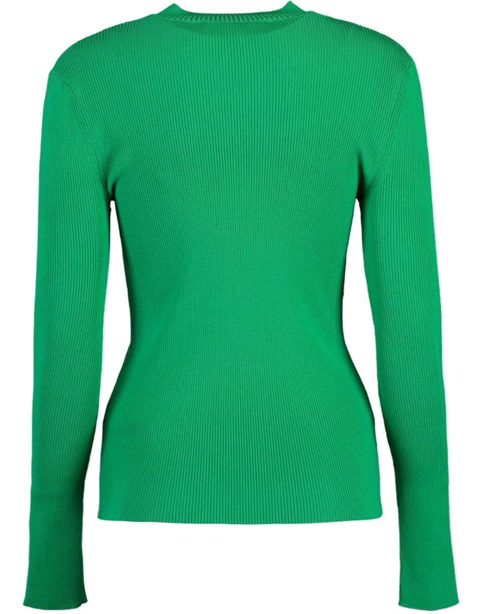 OSCAR DE LA RENTA-Mock Neck Long Sleeve Pullover-
