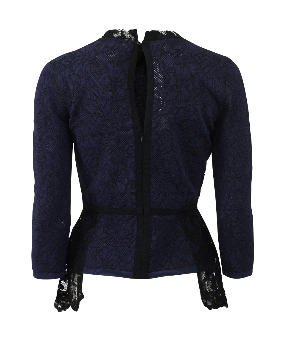 OSCAR DE LA RENTA-Lace Knit Pull-Over-