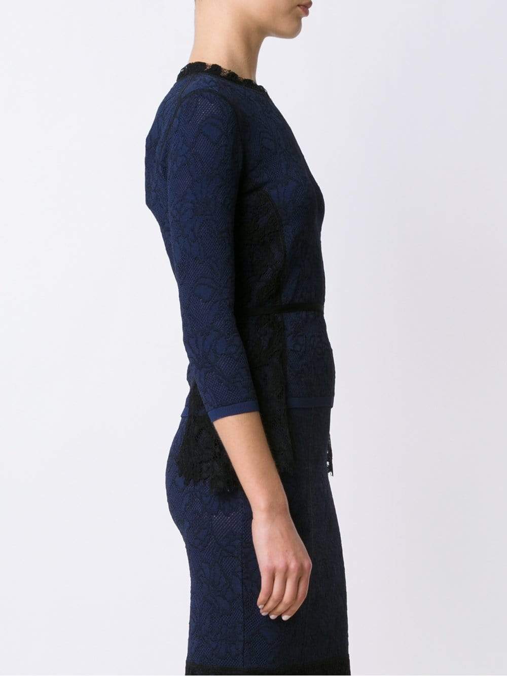 OSCAR DE LA RENTA-Lace Knit Pull-Over-