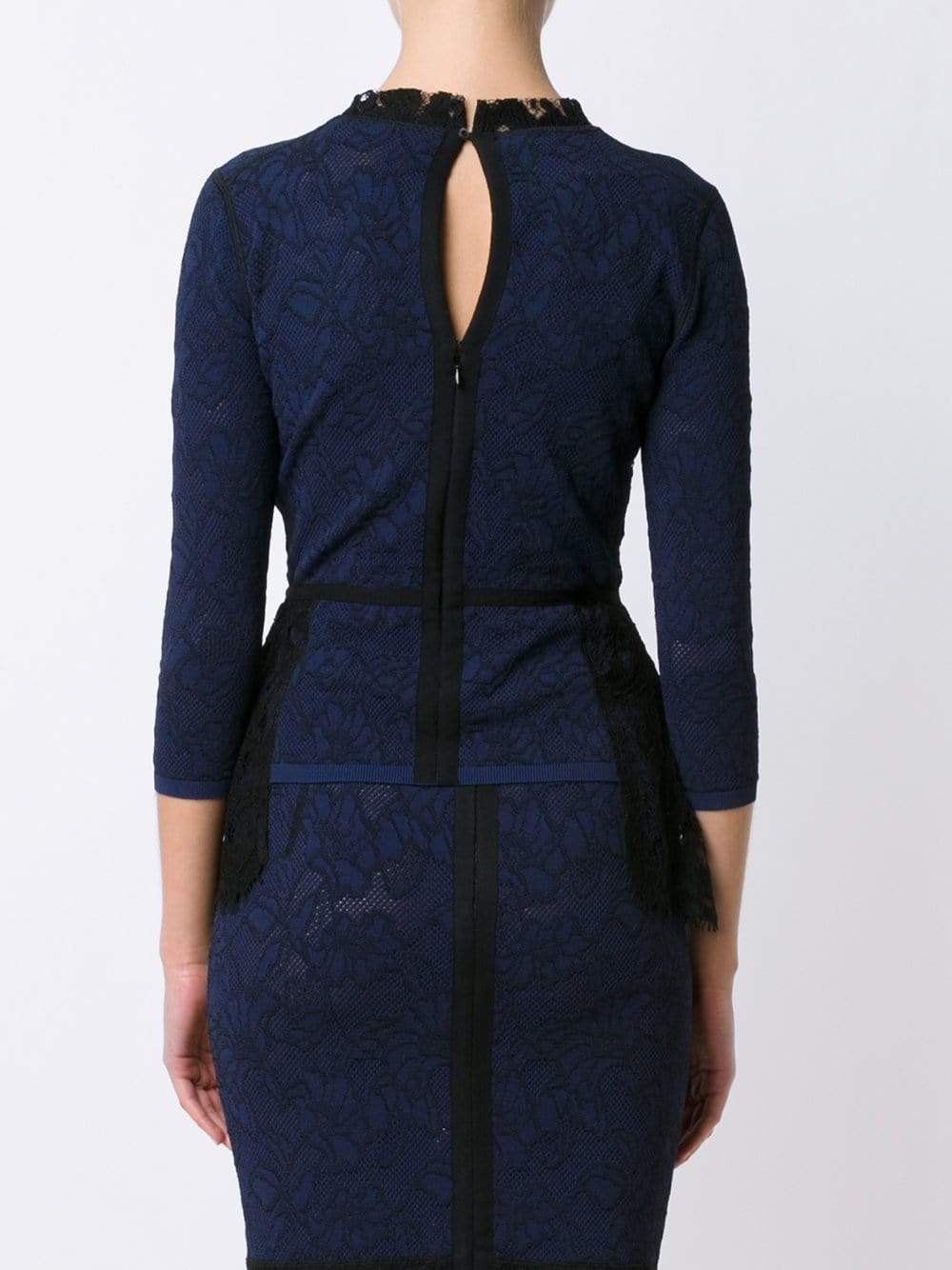 OSCAR DE LA RENTA-Lace Knit Pull-Over-